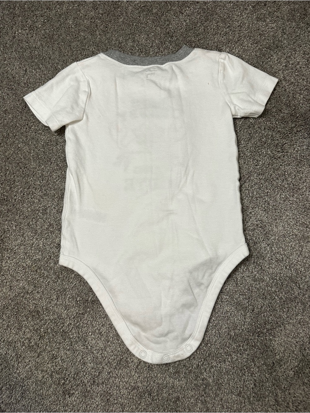 Carter's White One-Piece with Red Crab Graphic and Gray Trim - Picture 2 of 3